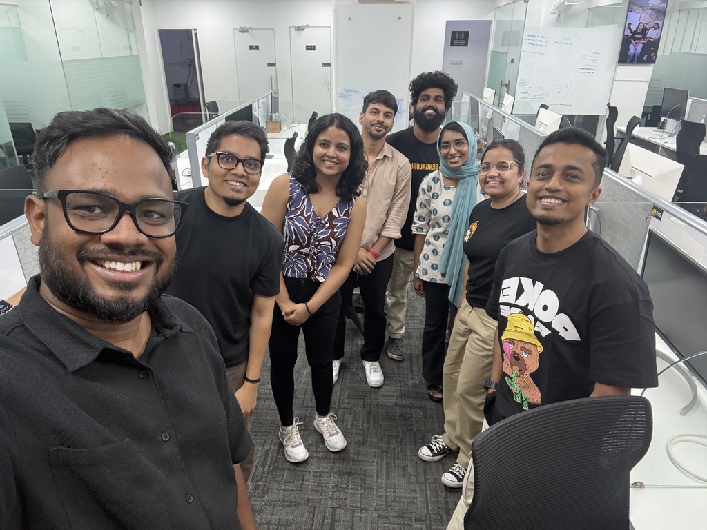Team selfie at the office